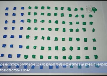 შსს – სამეგრელოს პოლიციამ 107 შეკვრად დაფასოებული ნარკოტიკი ამოიღო – დაკავებულია 2 პირი