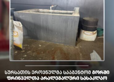 სურსათის ეროვნულმა სააგენტომ გორში ფრინველთა არალეგალური სასაკლაო გამოავლინა