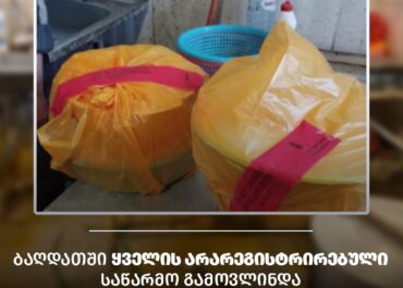 სეს-მა ბაღდათში ყველის არალეგალური საწარმო გამოავლინა