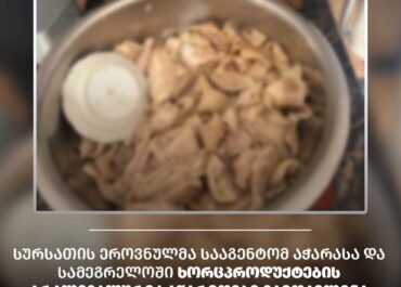 სურსათის ეროვნული სააგენტო: ზუგდიდსა და გონიოში ხორცპროდუქტების მწარმოებლები დააჯარიმეს